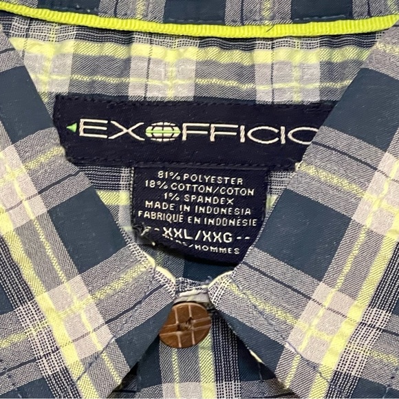 Exofficio Short Sleeve Shirt Seersucker Size XXL - Picture 9 of 10